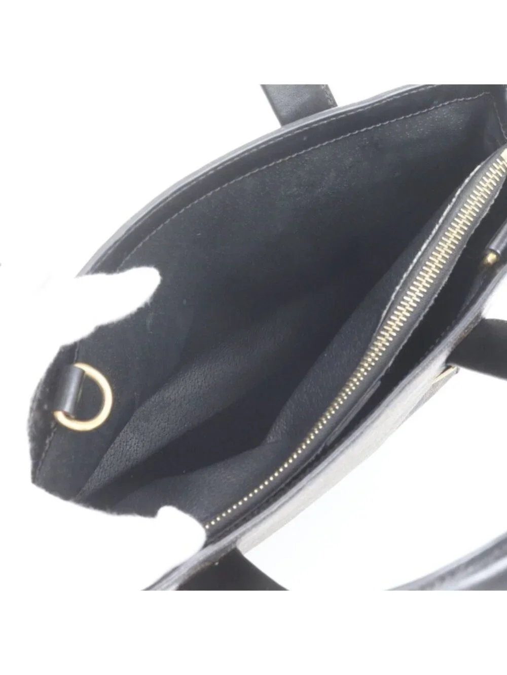 Celine Macadam Triomphe Leather Handbag Tote Black